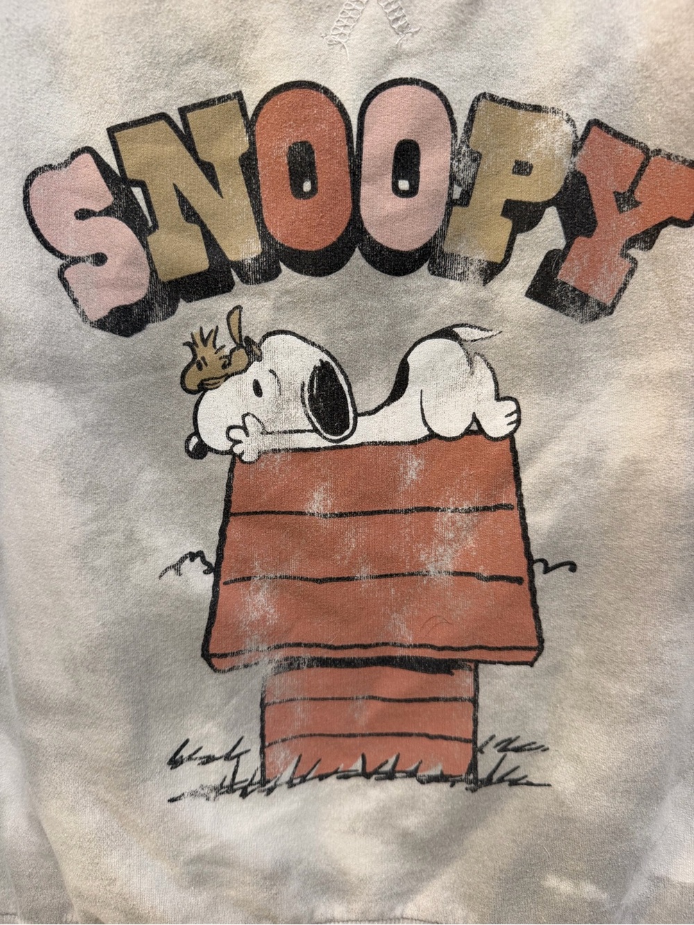 Peanuts Snoopy Doghouse Tie Dye Hoodie Medium - Picture 2 of 4